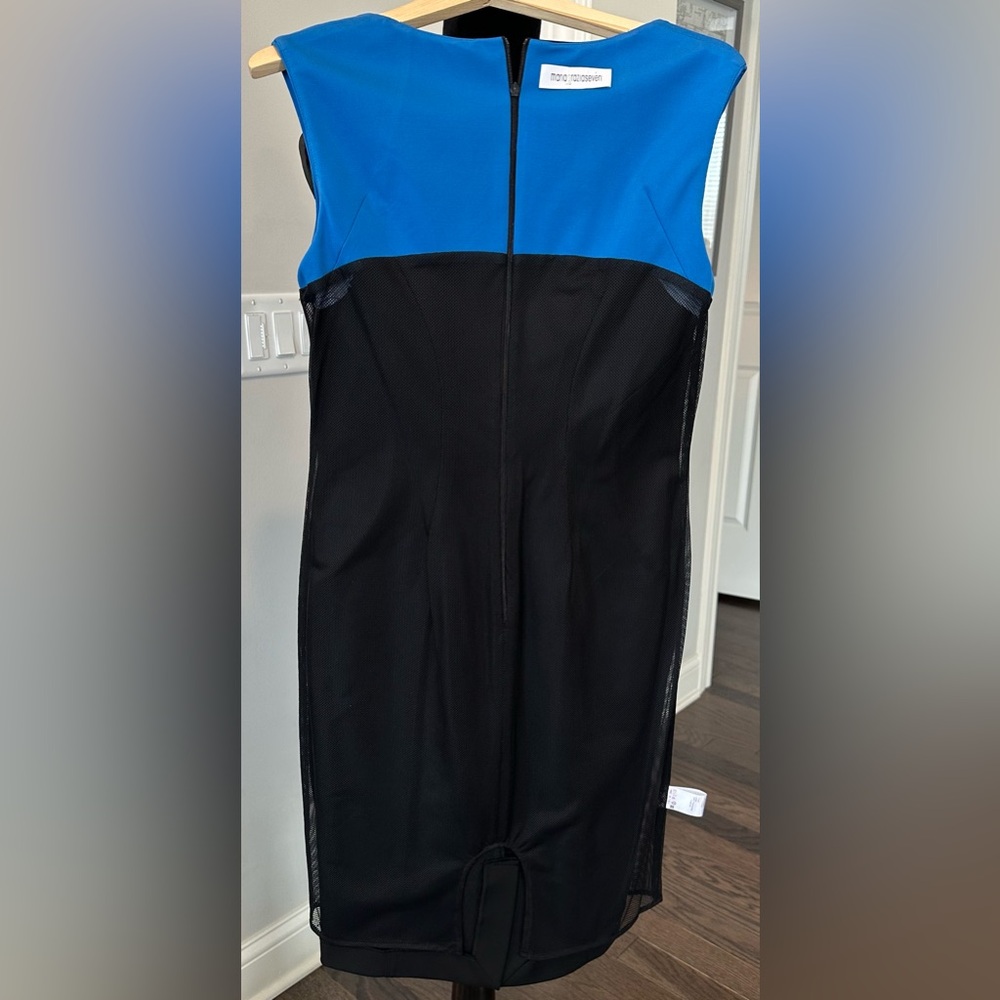 MARIA GRAZIA SEVERI Midi Dress color-blocked FITTED Women size 44 Italy - Picture 9 of 15